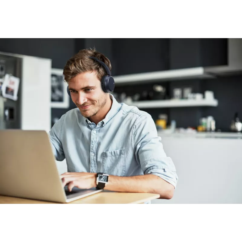 JVC HA-S36W-A-U bezdrôtové slúchadlá, Bluetooth, multipoint, 35 h prehrávania, vstavaný mikrofón, USB-C, modré