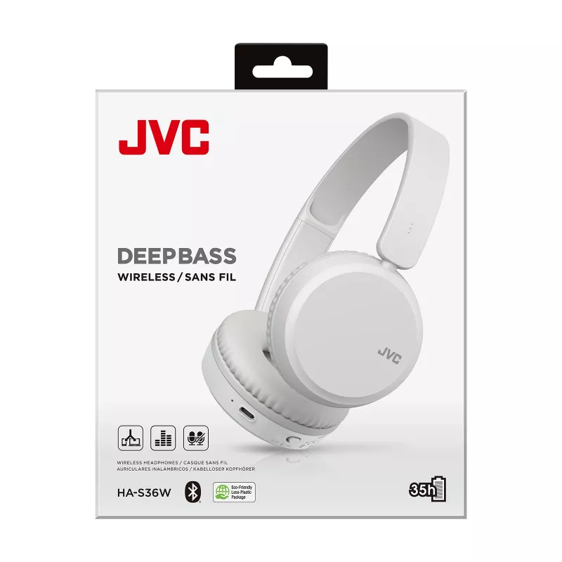 Slúchadlá JVC Deep Bass Bluetooth On Ear biele