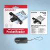 Axagon CRE-SMPC USB-C čítačka smart kariet a občianskych preukazov PocketReader čítačka smart kariet interiérová USB Type-C čierna