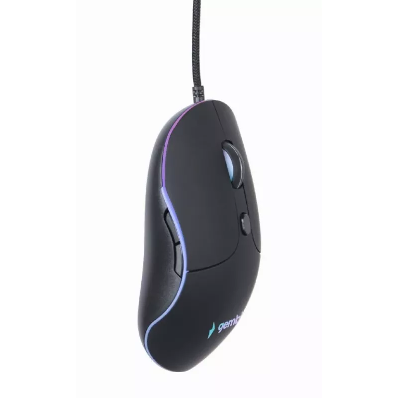 Gembird MUS-UL-02 podsvietená USB myš, 6 tlačidiel, čierna