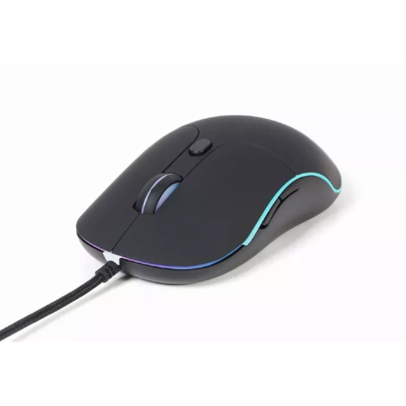 Gembird MUS-UL-02 podsvietená USB myš, 6 tlačidiel, čierna
