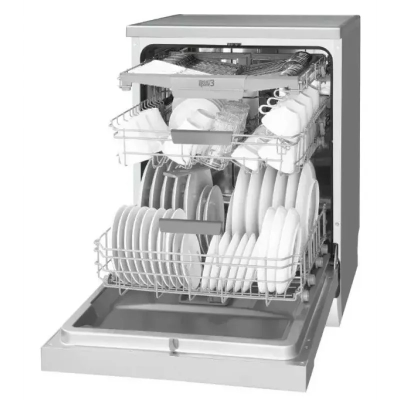 Voľne stojaca umývačka riadu AMICA DFM64C7EOQIH, 14 súprav riadu, inox, 47 dB, energetická trieda C