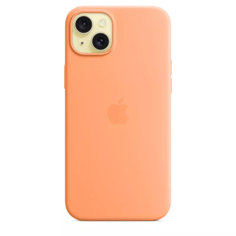 Apple silikónové puzdro s MagSafe pre iPhone 15 Plus Sorbet Orange