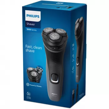 Philips Shaver 1000 Series S1142/00 elektrický holiaci strojček, rotačný holiaci strojček, čierna, sivá, PowerCut systém čepelí, SH30, 2 rok(y), batéria