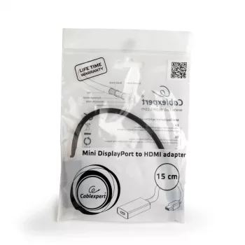 Kábel Mini DisplayPort na HDMI Gembird A-MDPM-HDMIF4K-01 0,15 m, 4K, čierny