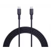 AUKEY USB nabíjací kábel - 1x USB Type-C na 1x USB Type-C - PD 100W 5A - 1m čierny (silikón)