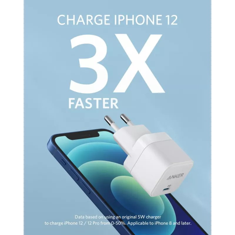 Nabíjačka Anker PowerPort III Universal White AC rýchle nabíjanie interiérová
