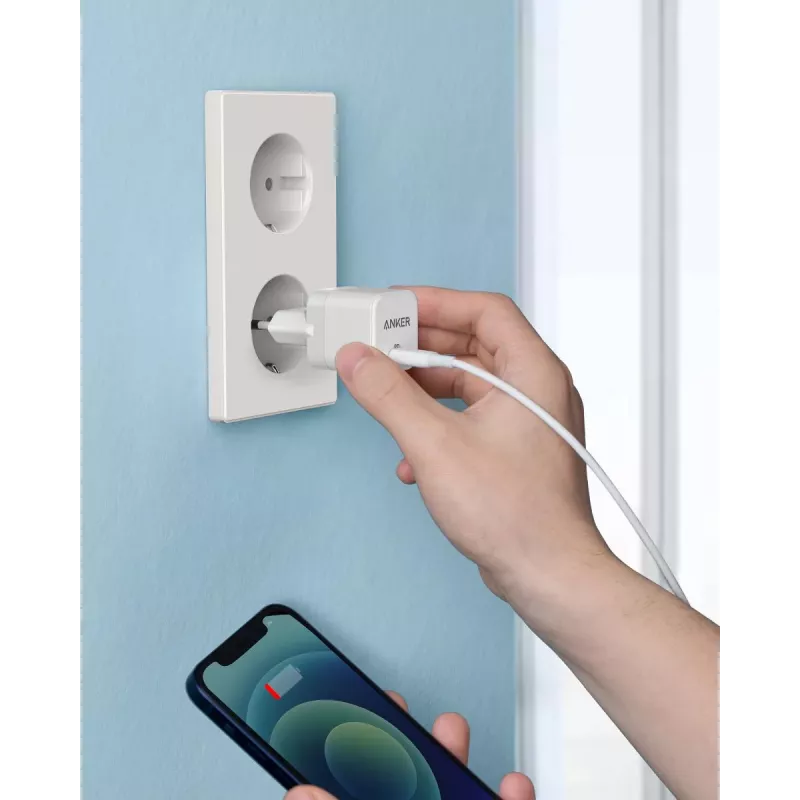 Nabíjačka Anker PowerPort III Universal White AC rýchle nabíjanie interiérová