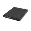 Externá DVD-RW mechanika Qoltec 51858, USB 2.0 a eSATA, Tray-Loading, čierna, 24x CD / 8x DVD