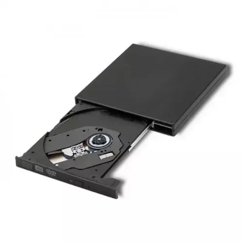 Externá DVD-RW mechanika Qoltec 51858, USB 2.0 a eSATA, Tray-Loading, čierna, 24x CD / 8x DVD