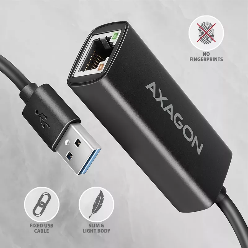 Axagon ADE-AR USB-A 3.2 Gen 1 - Gigabit Ethernet adaptér, Realtek 8153