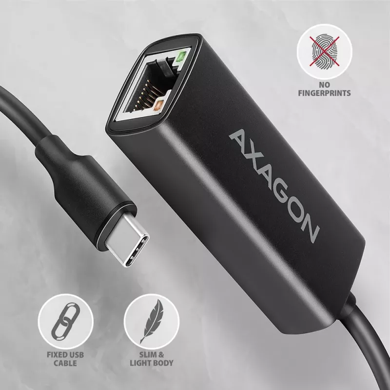 Axagon ADE-ARC USB-C 3.2 Gen 1 - Gigabit Ethernet adaptér, Realtek 8153