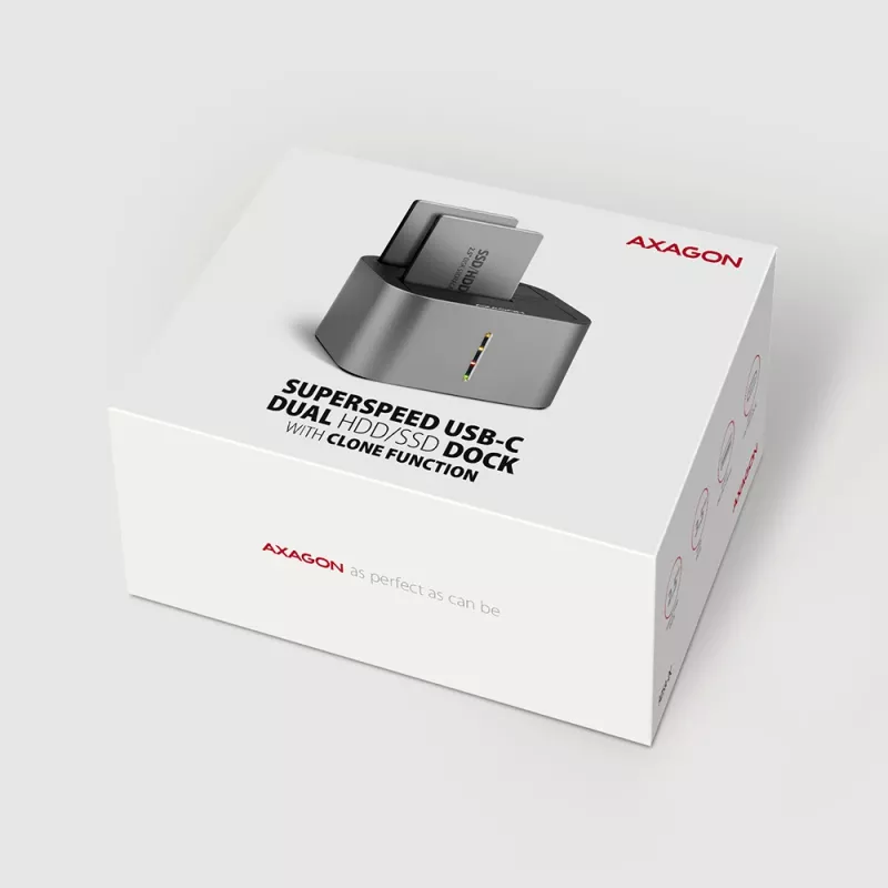 Axagon ADSA-DC SuperSpeed USB DUAL 2.5 palca/3.5 palca HDD/SSD DUAL dok
