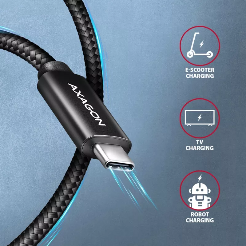 USB kábel Axagon BUCM4X-CM10AB USB4 Gen 3x2 1m čierny
