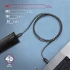 USB kábel Axagon BUCM4X-CM10AB USB4 Gen 3x2 1m čierny