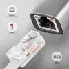 Axagon ADE-TXCA USB-C + USB-A 3.2 Gen 1 - Gigabit Ethernet adaptér, Asix AX88179