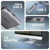 Axagon HMC-5HL USB 5Gbps hub, 2x USB-A, HDMI 4K/60Hz, RJ-45, PD 100W, 20cm USB-C kábel