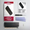 Axagon PCEM2-XS PCIe x16 - M.2 NVMe M-Key adaptér, s pasívnym hliníkovým chladičom