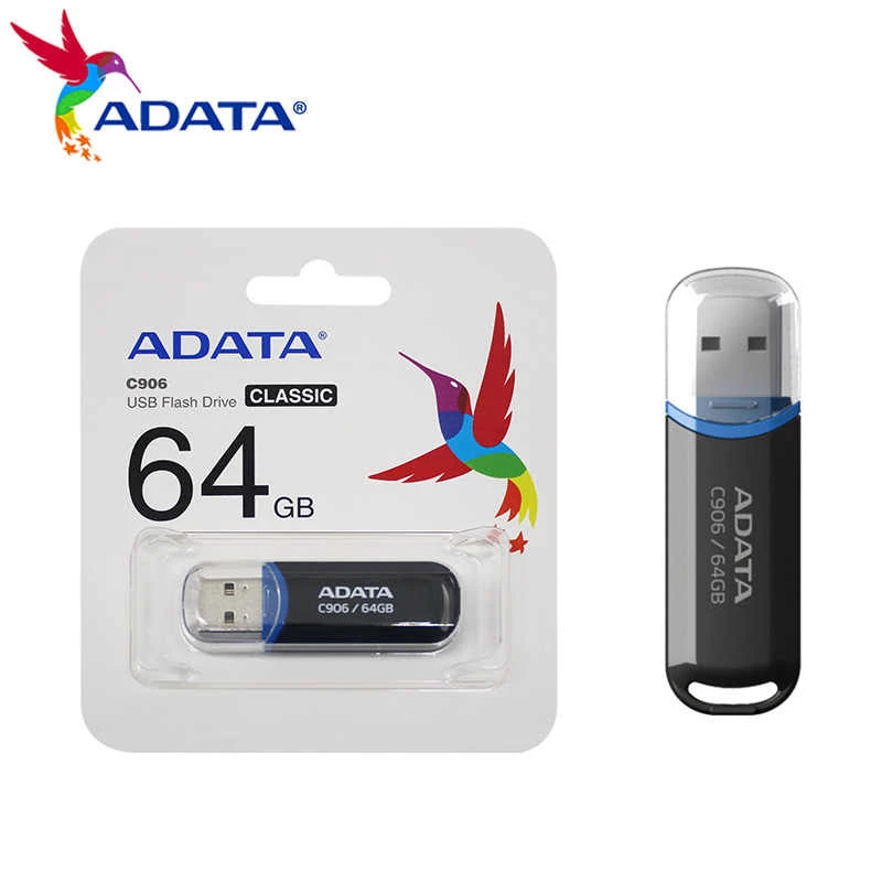 USB kľúč ADATA C906 64 GB USB Type-A 2.0, čierny, s ochranou krytkou