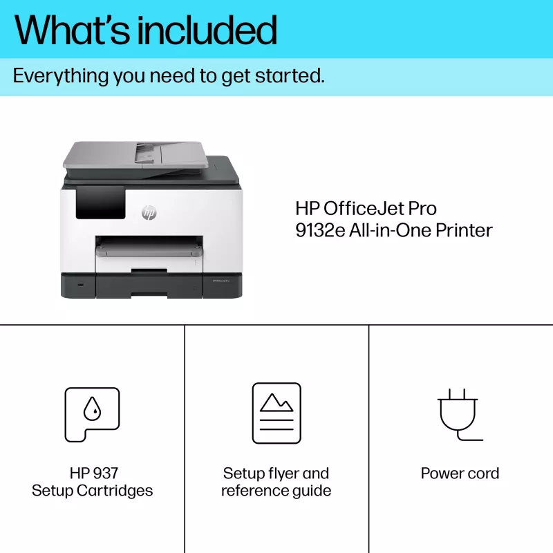 HP OfficeJet Pro 9132e bezdrôtová All-in-One farebná tlačiareň, Instant Ink; obojstranná tlač