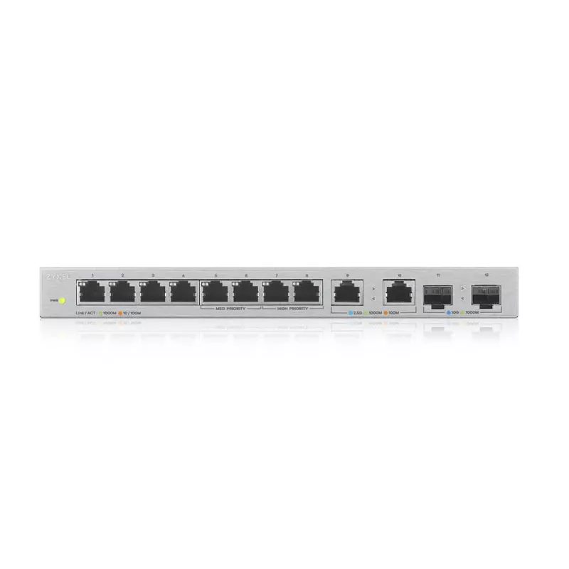 Zyxel XGS1010-12-ZZ0102F sieťový switch neupravovaný Gigabit Ethernet (10/100/1000) sivý