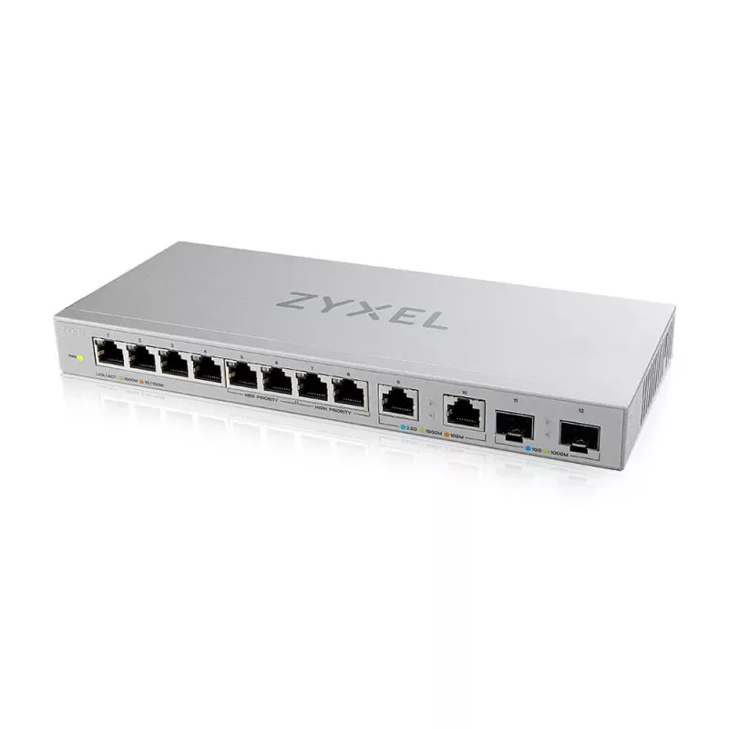 Zyxel XGS1010-12-ZZ0102F sieťový switch neupravovaný Gigabit Ethernet (10/100/1000) sivý