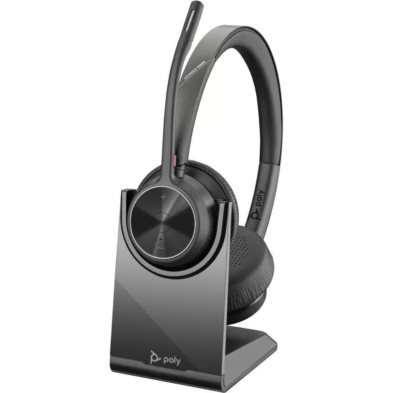 HP Poly Voyager 4320 UC stereo USB-A headset +BT700 USB-A adaptér +nabíjacia stanica