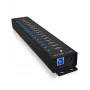 ICY BOX 17-portový hub s USB 3.2 Gen 1 Type-A rozhraním, USB 3.2 Gen 1 (3.1 Gen 1) Type-A, USB 3.2 Gen 1 (3.1 Gen 1) Type-A, USB Type-B, 5000 Mbit/s, čierny, Čína, DC