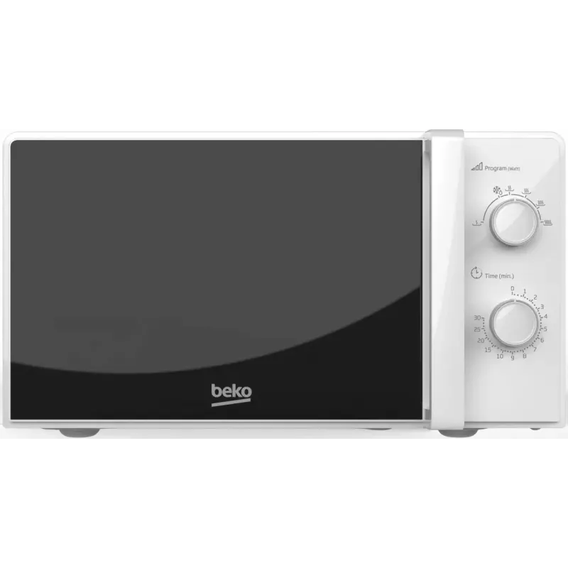 Beko MOC20100WFB mikrovlnná rúra solo, 700 W, 20 l, otočný tanier 24,5 cm, mechanické ovládanie, biela