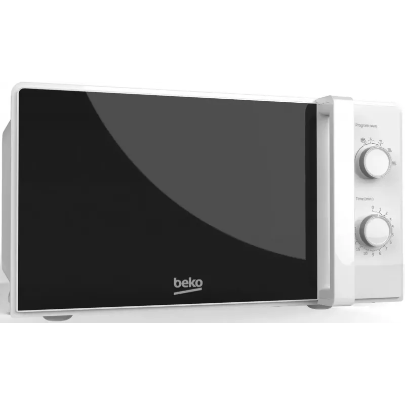 Beko MOC20100WFB mikrovlnná rúra solo, 700 W, 20 l, otočný tanier 24,5 cm, mechanické ovládanie, biela