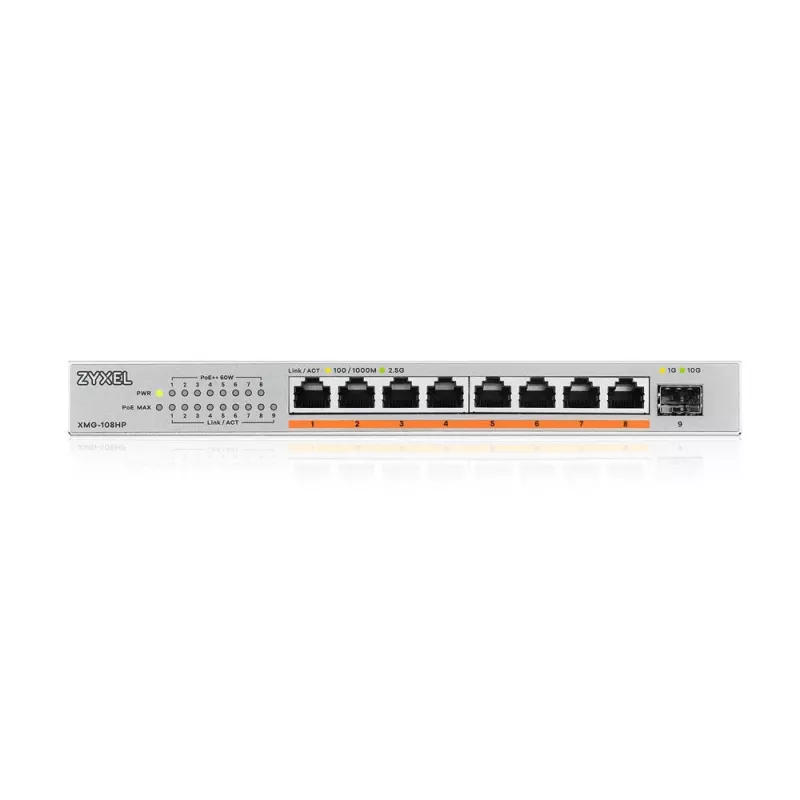 Zyxel XMG-108HP neupravovaný 2.5G Ethernet (100/1000/2500) Power over Ethernet (PoE)
