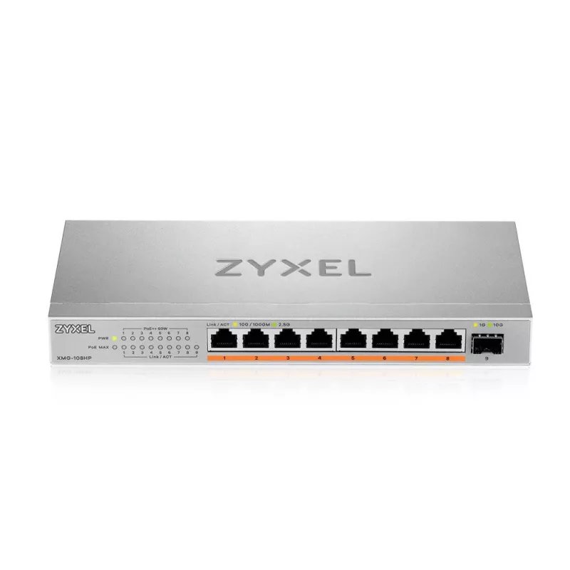Zyxel XMG-108HP neupravovaný 2.5G Ethernet (100/1000/2500) Power over Ethernet (PoE)