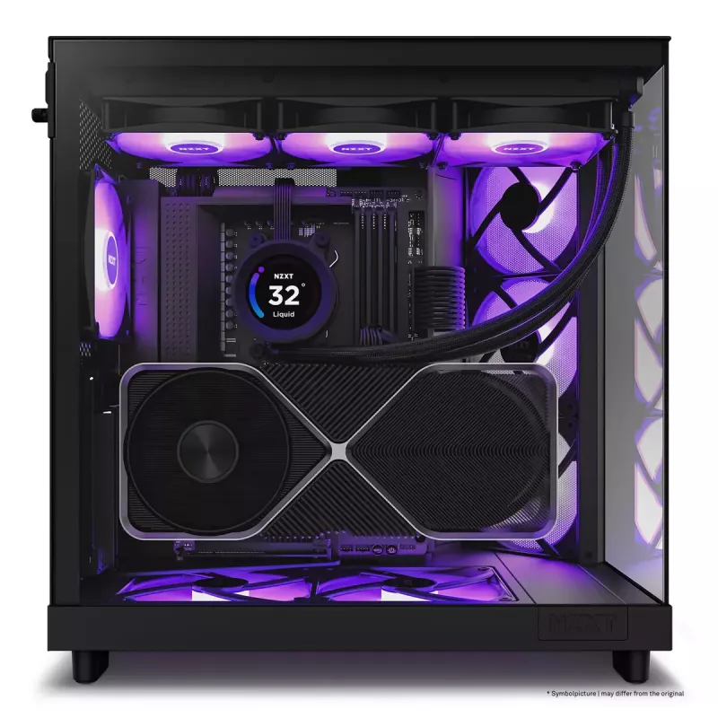 PC skriňa NZXT H6 Air Flow Midi Tower čierna