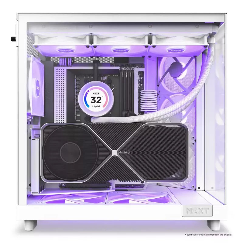 PC skriňa NZXT H6 Air Flow Midi Tower biela