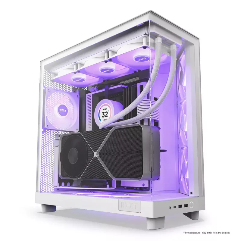 PC skriňa NZXT H6 Air Flow Midi Tower biela