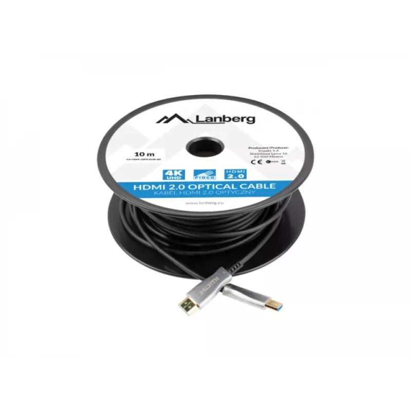 LANBERG HDMI kábel M/m V2.0 Optical Aoc - 10m čierny