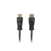 HDMI kábel LANBERG CA-HDMI-30FB-0100-BK 10 m, HDMI Type-A 2.1, 48 Gbit/s, 144 Hz, HDR, ARC, Ethernet