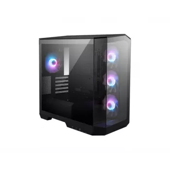 PC skriňa MSI MAG PANO M100R PZ Micro Tower čierna — microATX/ITX, bočné okno, Multi-LED, 39 cm GPU, USB-C
