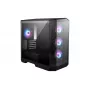MSI MAG PANO M100R PZ počítačová skriňa Micro Tower, microATX/Mini-ITX, panoramatické tvrdené sklo 270 stupňov, ventilátory ARGB, USB-C, čierna