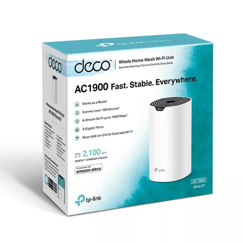 TP-Link AC1900 Whole Home Mesh Wi-Fi systém, biela, interný, mesh router, 520 m², dvojpásmový (2,4 GHz / 5 GHz), Wi-Fi 5 (802.11ac)