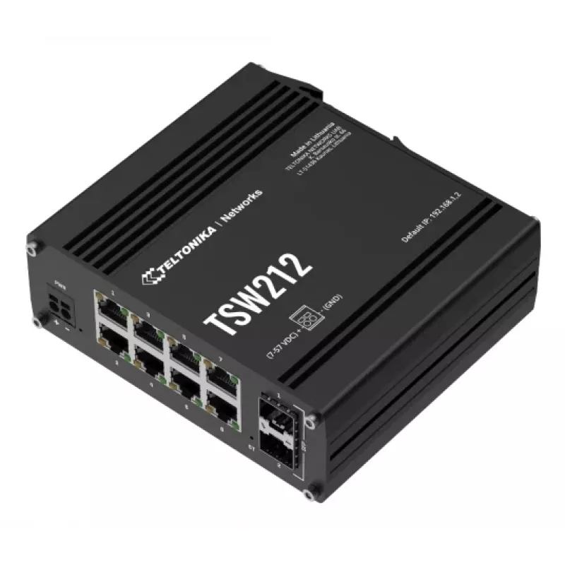 TELTONIKA TSW212 Managed PoE+ Gigabit Ethernet switch (8-portov + 2 SFP)