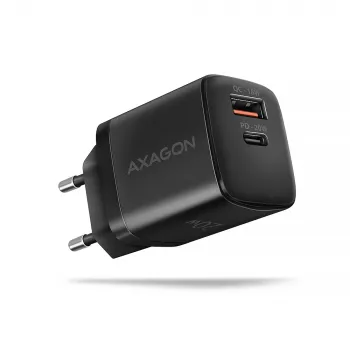 Nástenná nabíjačka Axagon ACU-PQ20 QC3.0 PD Type-C 20W čierna
