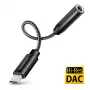 Axagon ADA-HC USB-C na 3,5 mm jack – Hi-Res DAC audio adaptér, 384 kHz/32 Bit, stereo