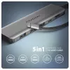 Axagon HMC-5H USB 5Gbps hub, 3x USB-A, HDMI 4K/30Hz, PD 100W, 100cm USB-C kábel