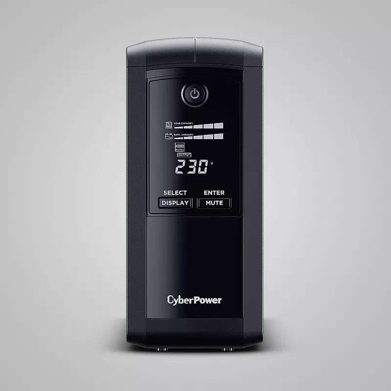 Záložný zdroj CYBERPOWER VP700ELCD-FR 0,7 kVA (390 W), Line-Interactive, 4 výstupy Typ-E, LCD, USB, RS-232