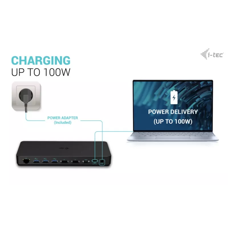 i-tec USB-C Triple Display dokovacia stanica Gen 2 Pro + Power Delivery 100W
