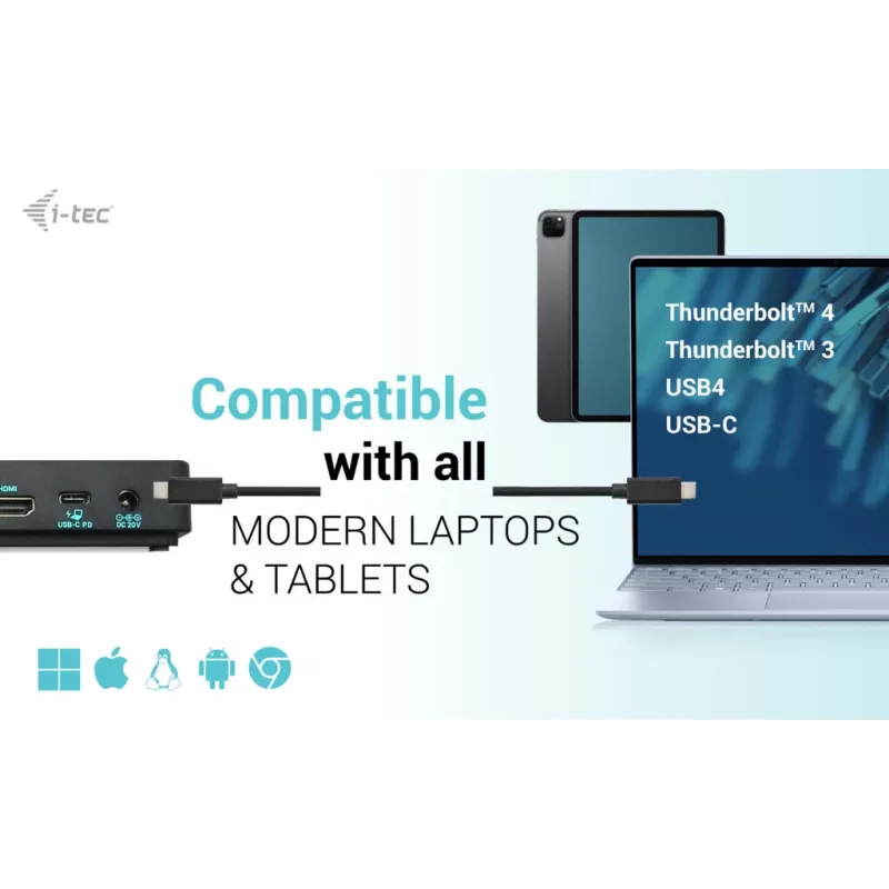 i-tec USB-C Triple Display dokovacia stanica Gen 2 Pro + Power Delivery 100W