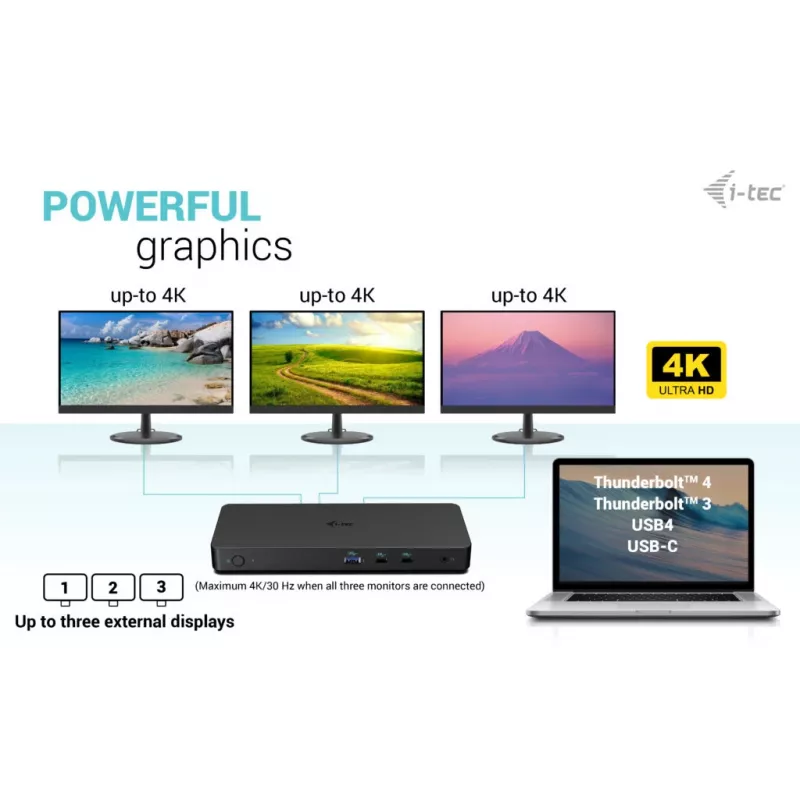 i-tec USB-C Triple Display dokovacia stanica Gen 2 Pro + Power Delivery 100W