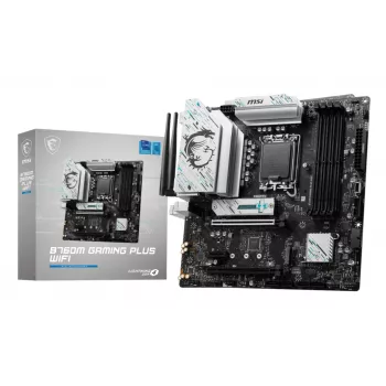 Základná doska MSI B760M GAMING PLUS WIFI – Intel B760, LGA 1700, micro ATX, DDR5, 4 DIMM, Wi‑Fi 6E, 2.5Gb LAN