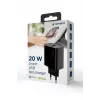 GEMBIRD USB rýchlonabíjačka – 2 porty Type-A & C, 20 W – čierna